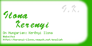 ilona kerenyi business card
